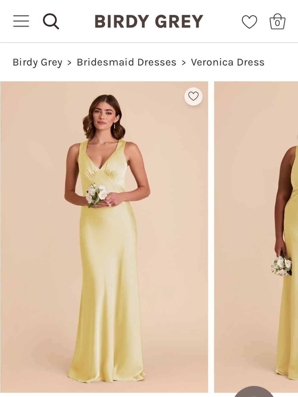 Birdy Grey Veronica V-Neck Satin Maxi Dress in Soft Yellow